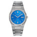 Front of Pangino Augustan blue dial watch