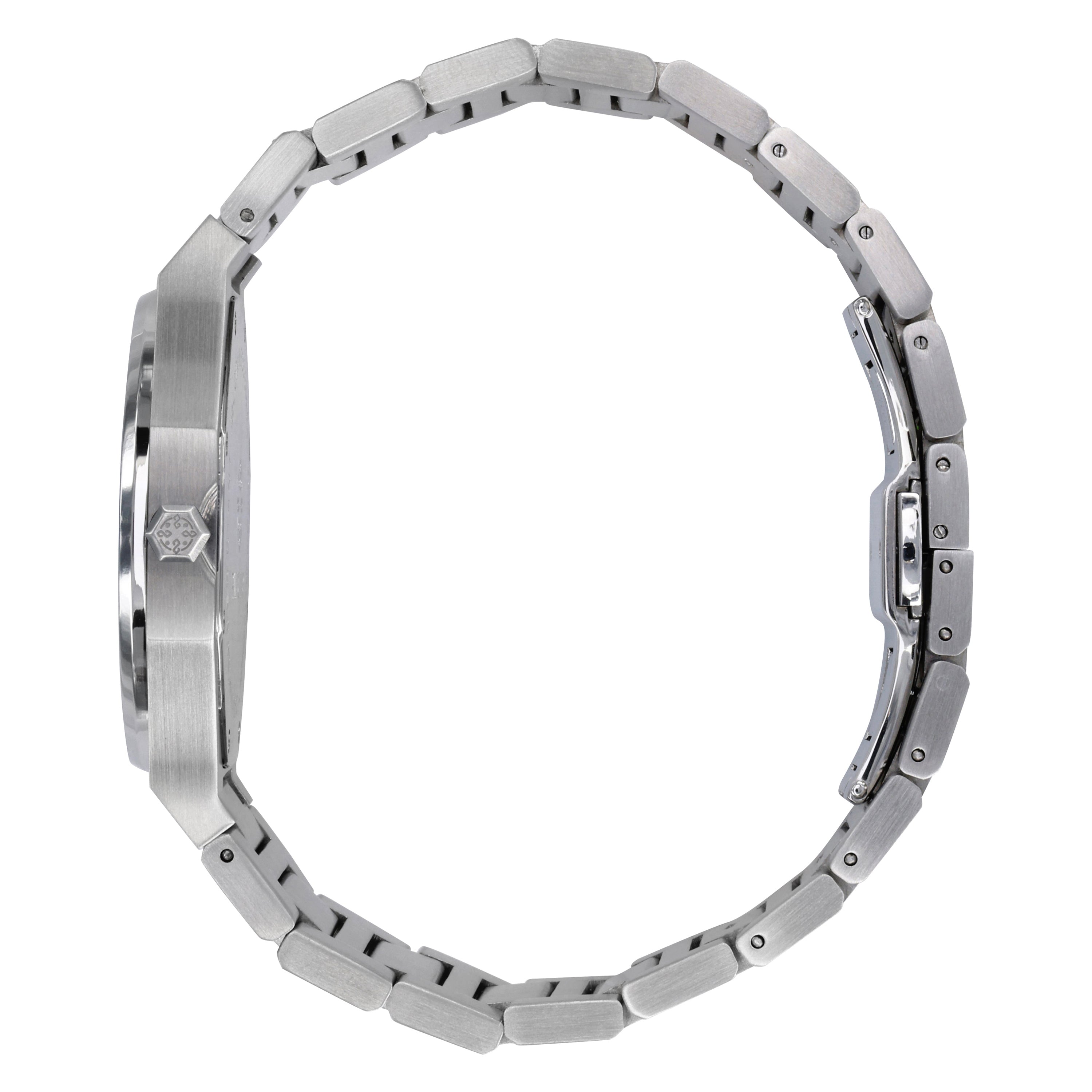 Right side of Pangino Augustan blue dial watch