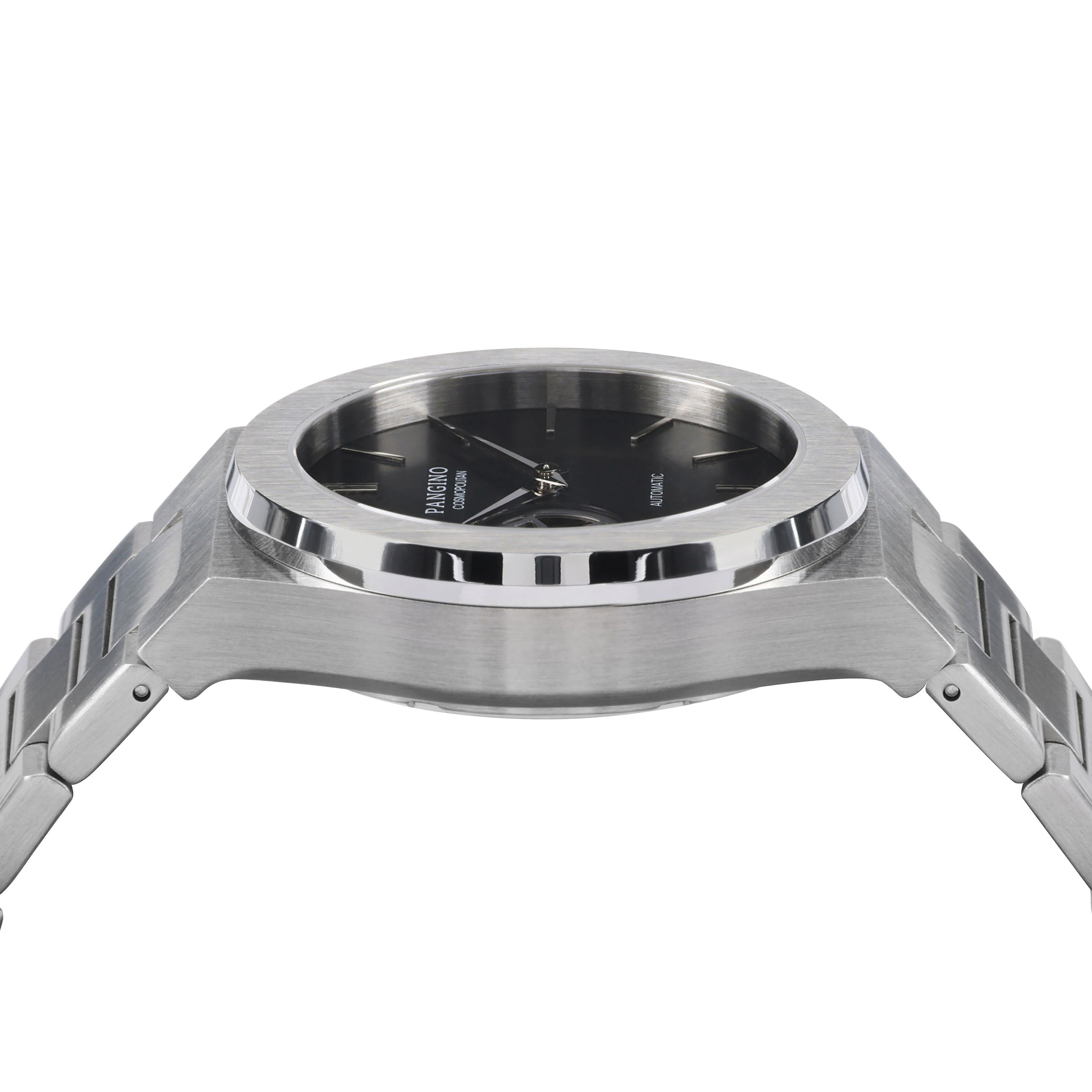 Left side of Pangino Cosmopolitan Open Heart watch