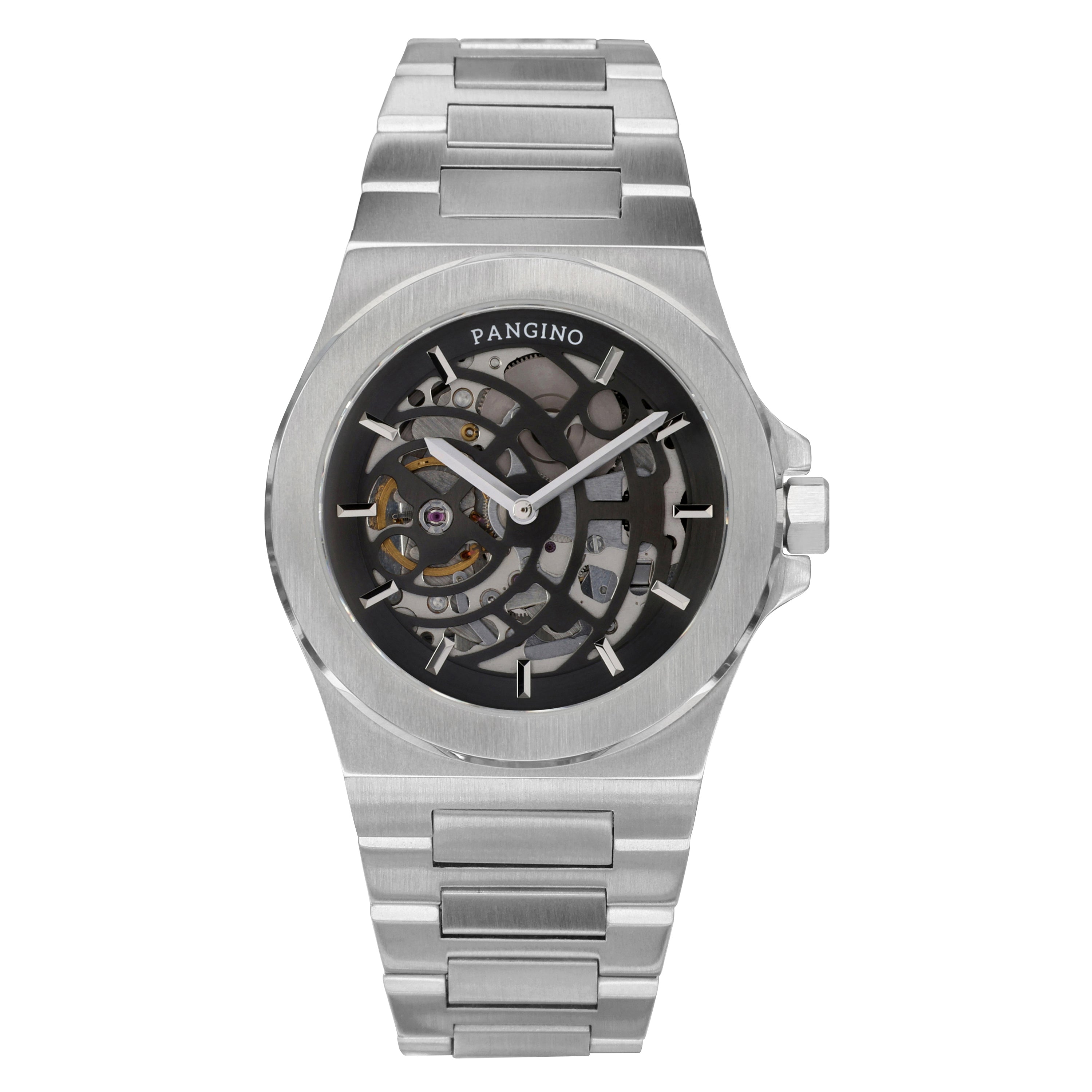Front of Pangino Cosmopolitan Skeleton watch