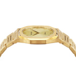 Left side of Pangino Easterner all gold-tone watch