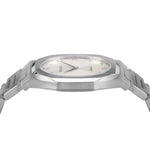 Left side of Pangino Easterner silver-tone dial watch