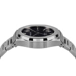 Left side of Pangino Signature black dial watch