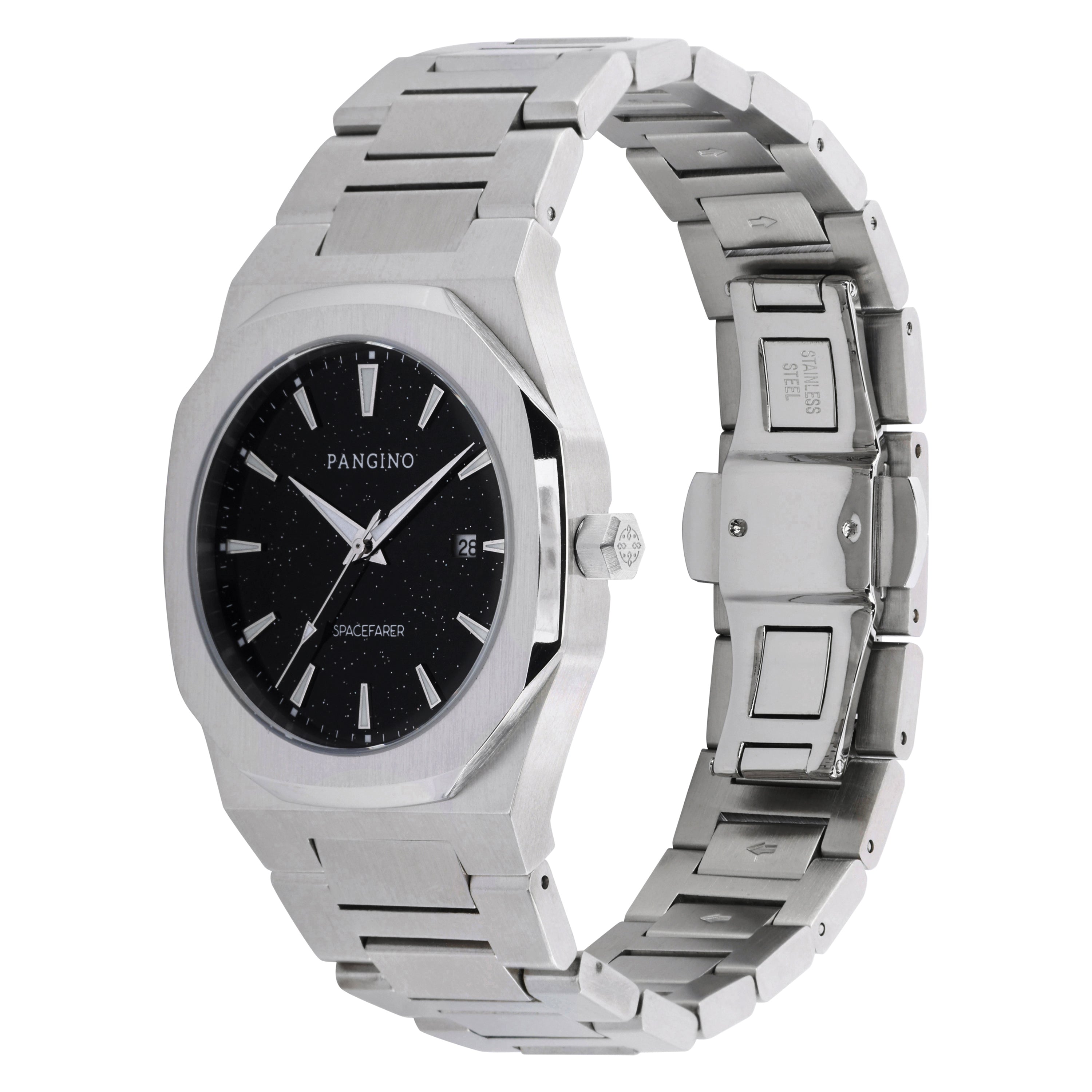 Tilted front angle of Pangino Spacefarer watch