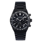 Front of Pangino Urban Chronograph all black watch