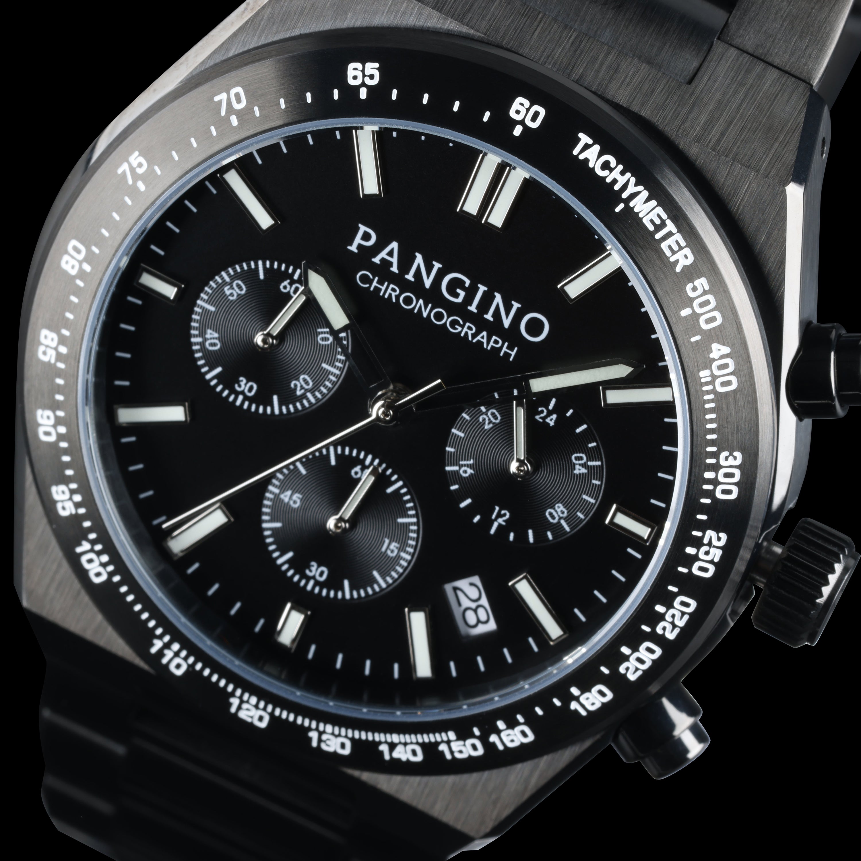 Urban Chronograph Men's Meca-Quartz Watch All Black 42mm | Pangino