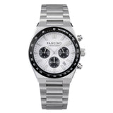 Front of Pangino Urban Chronograph panda dial watch