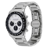 Tilted front angle of Pangino Urban Chronograph panda dial watch