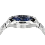 Left side of Pangino Urbanite blue dial watch