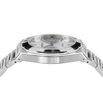 Left side of Pangino Urbanite silver-tone dial watch