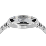 Left side of Pangino Urbanite silver-tone dial watch